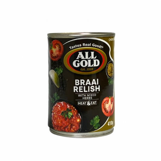 All Gold Braai Relish 410g can