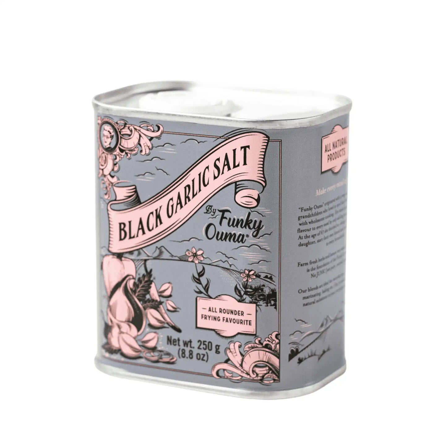 Funky Ouma Black Garlic Salt Spice Tin 100g