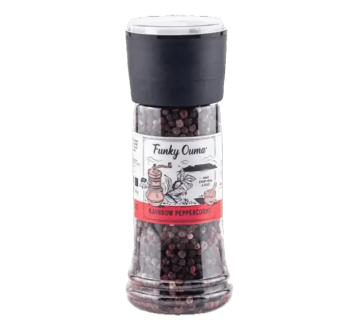 Funky Ouma Rainbow Peppercorn Grinder & Shaker 80g