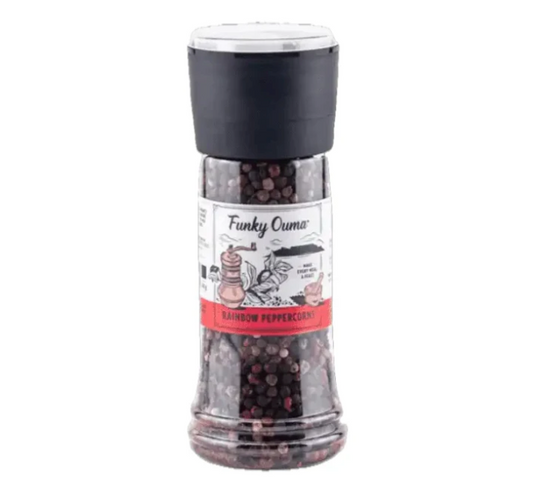 Funky Ouma Rainbow Peppercorn Grinder & Shaker 80g