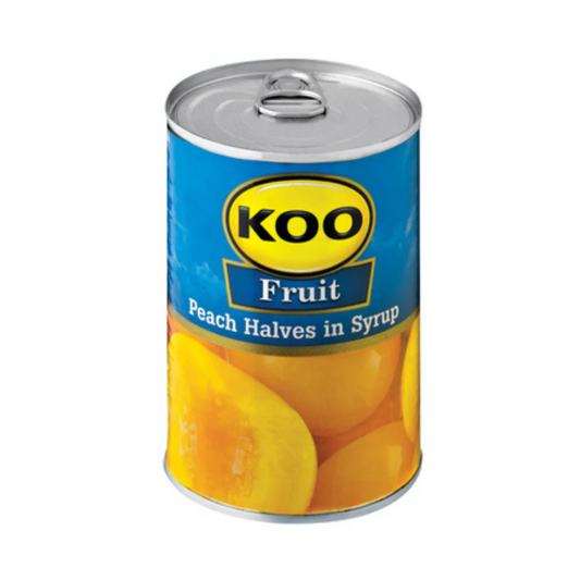 Koo Peach Halves in Syrup 410g can