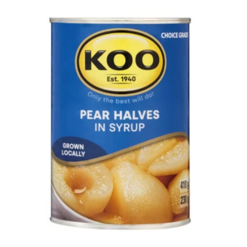 Koo Pear Halves in Syrup 410g can