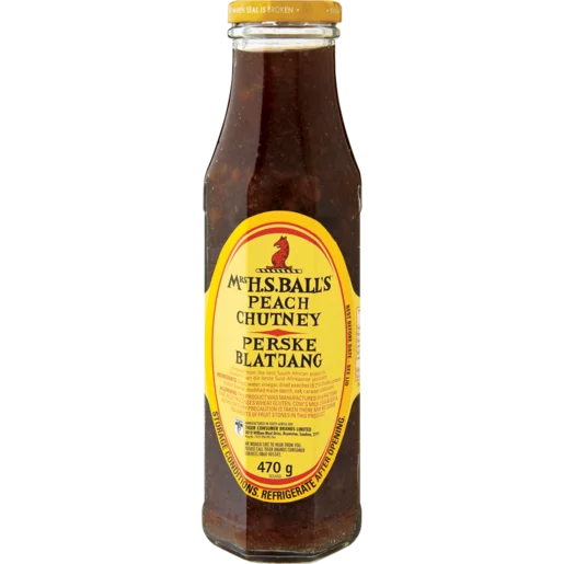 Mrs Balls Peach Chutney 470g bottle