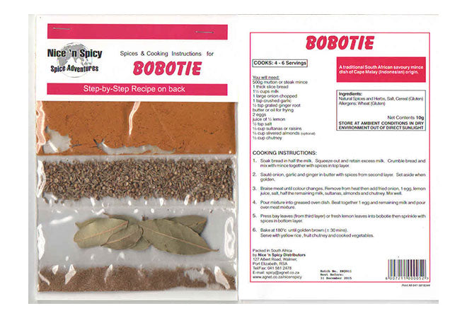 Nice N Spicy Bobotie Curry Spice 50g