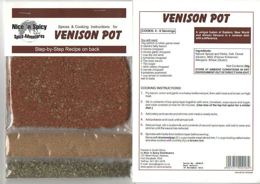 Nice N Spicy Venison Pot Curry Spice 50g