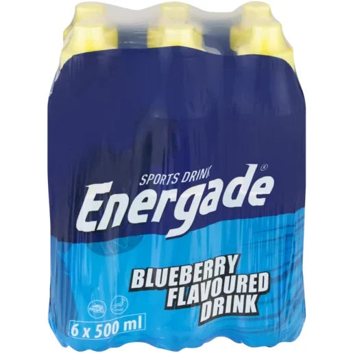 Energade Sports Energy Drink Blueberry bottles (6pk)