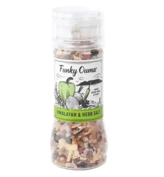 Funky Ouma Himalyan Herb Salt Grinder & Shaker 80g
