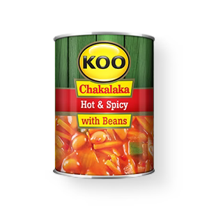 Koo Chakalaka Hot & Spicy with Beans 410g can