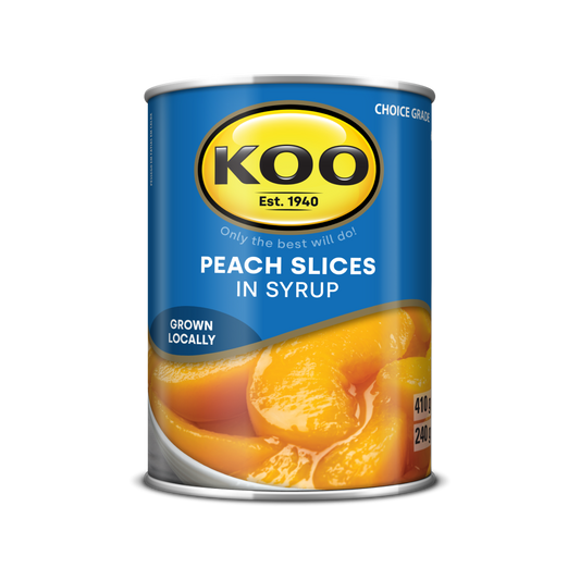 Koo Peach Slices in Syrup 410g can