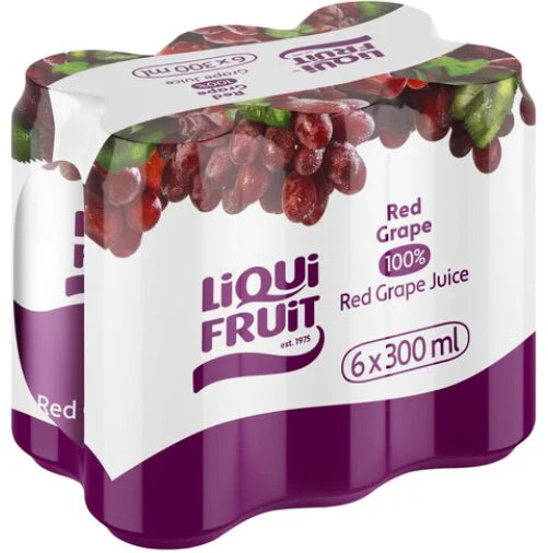 Liquifruit Red Grape cans (6pk)