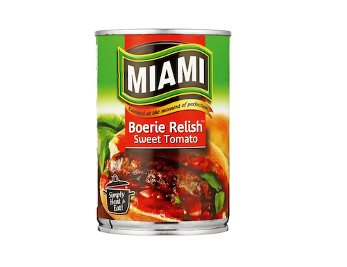 Miami Boerie Relish Sweet Tomato 410ml can
