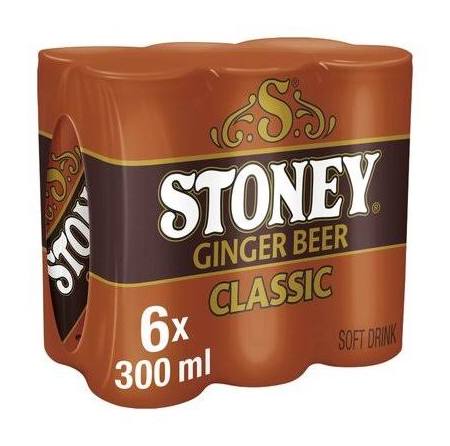 Fizzy Drink: Stoney Ginger Beer cans (6pk)