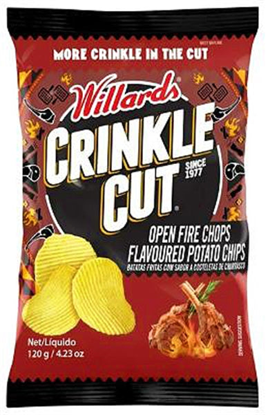 Willards Open Fire Chop Crinkle Cuts 120g