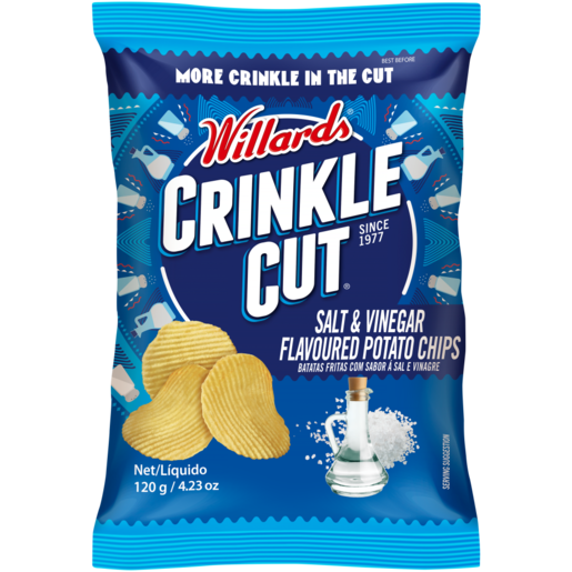 Willards Salt and Vinegar Crinkle Cuts 120g